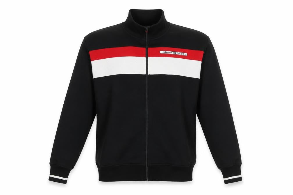 Murk Sports Mens Black Cotton Full Zip Sweatshirt Size XL