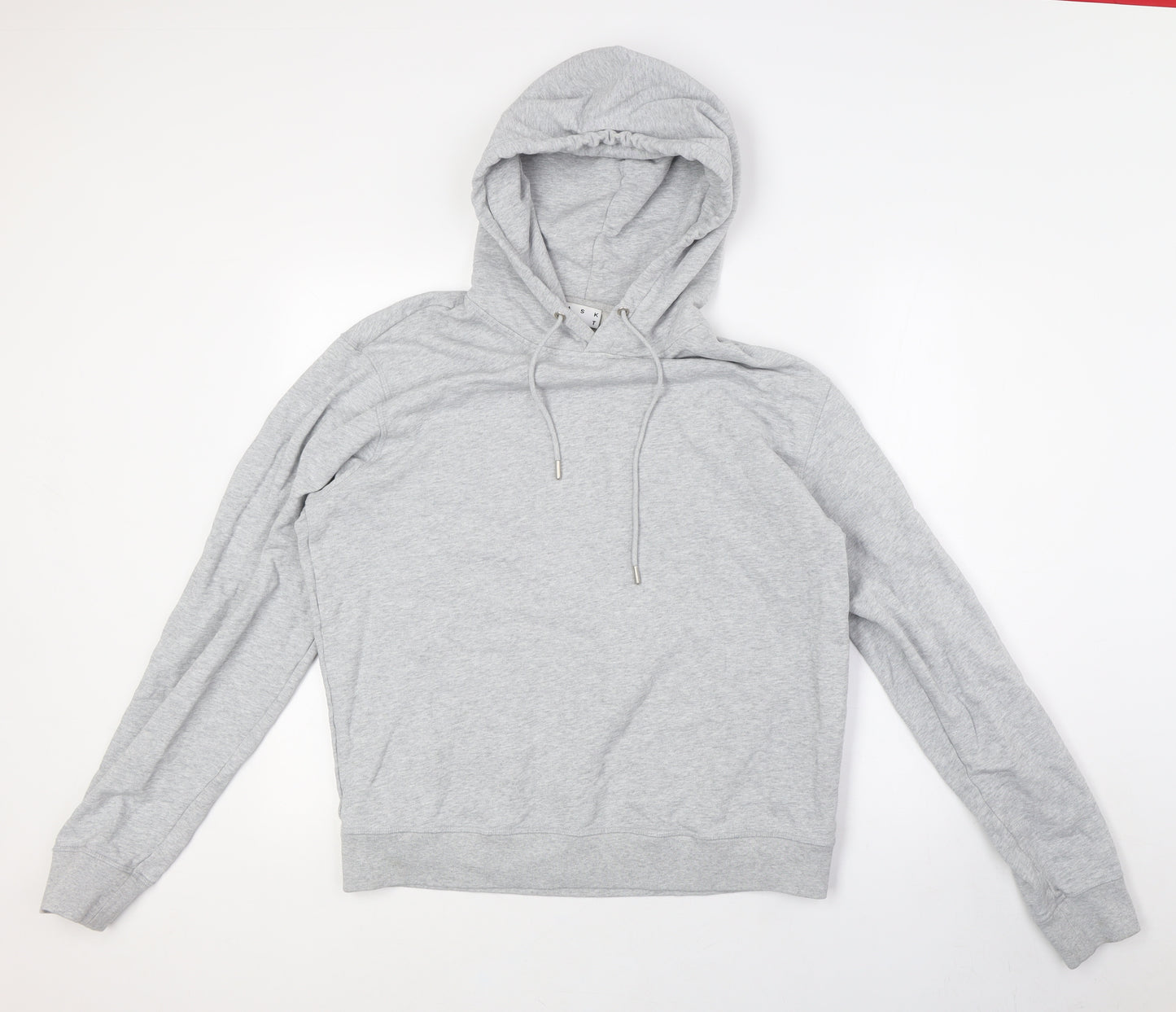 ASKET Mens Grey Cotton Pullover Hoodie Size L