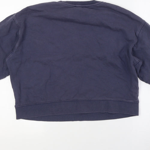 New Look Womens Blue Cotton Pullover Sweatshirt Size S - San Diego