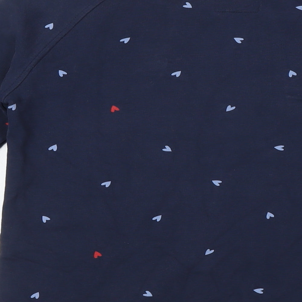 Crew Clothing Womens Blue Cotton Pullover Sweatshirt Size 8 - Hearts