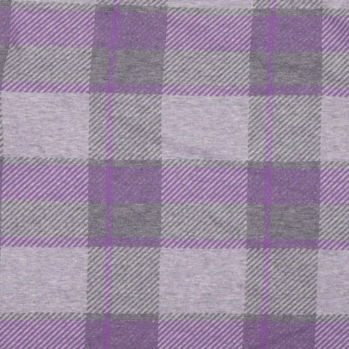 Marks and Spencer Womens Purple Polyester Basic Button-Up Size 10 Round Neck