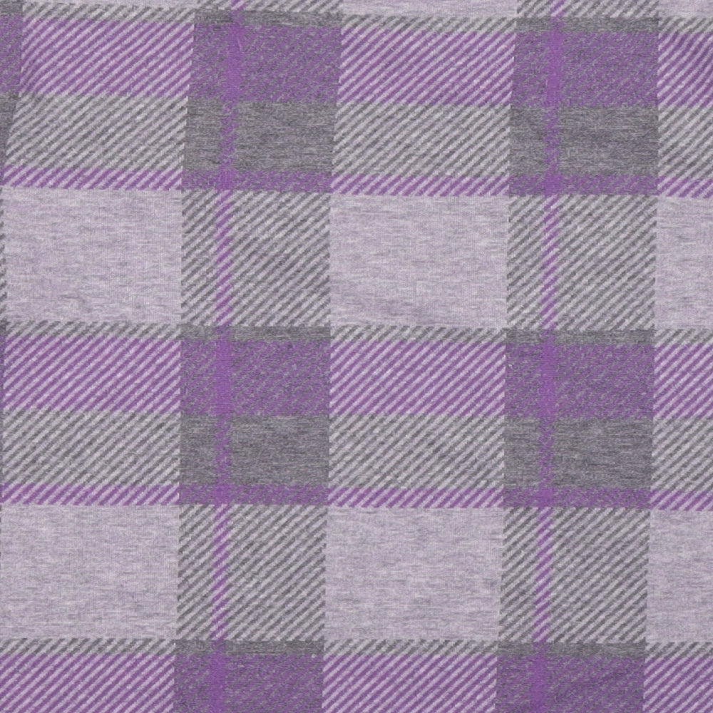 Marks and Spencer Womens Purple Polyester Basic Button-Up Size 10 Round Neck