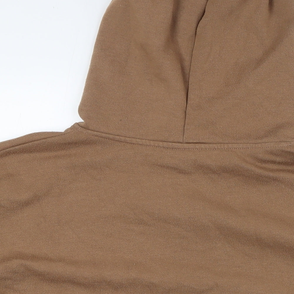 New Look Womens Brown Polyester Pullover Hoodie Size S