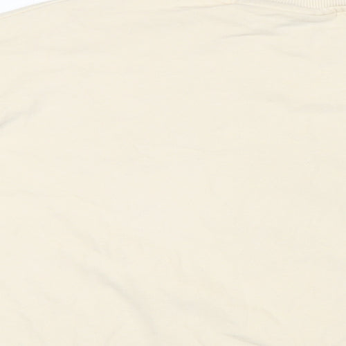 Disney Womens Ivory Cotton Pullover Sweatshirt Size 10 - mickey mouse