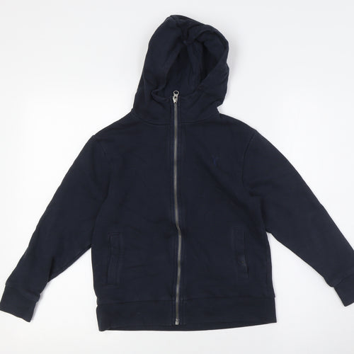 NEXT Boys Blue Cotton Full Zip Hoodie Size 9 Years Zip