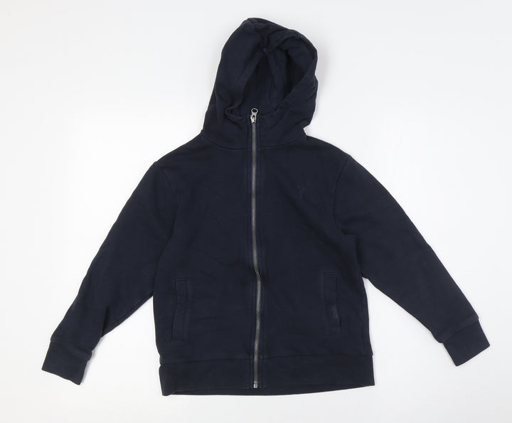 NEXT Boys Blue Cotton Full Zip Hoodie Size 9 Years Zip