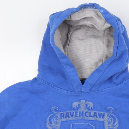 Marks and Spencer Boys Blue Cotton Pullover Hoodie Size 11-12 Years - harry potter