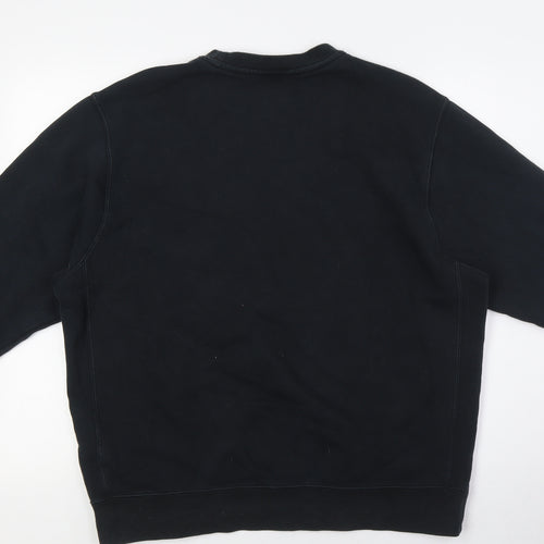 Nike Mens Black Cotton Pullover Sweatshirt Size L