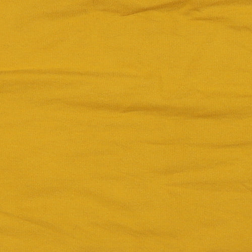 Zara Womens Yellow Cotton Pullover Sweatshirt Size L