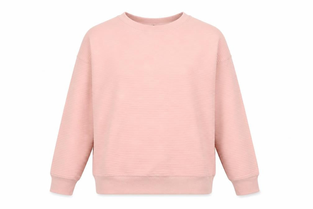 M&Co Womens Pink Crew Neck Polyester Pullover Jumper Size 8