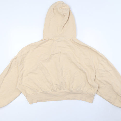 ASOS Womens Beige Polyester Full Zip Hoodie Size 10 Zip