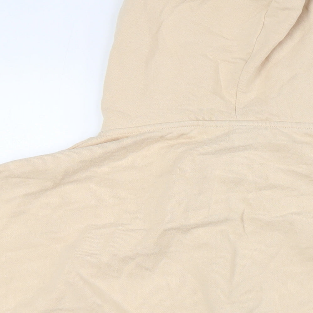 ASOS Womens Beige Polyester Full Zip Hoodie Size 10 Zip