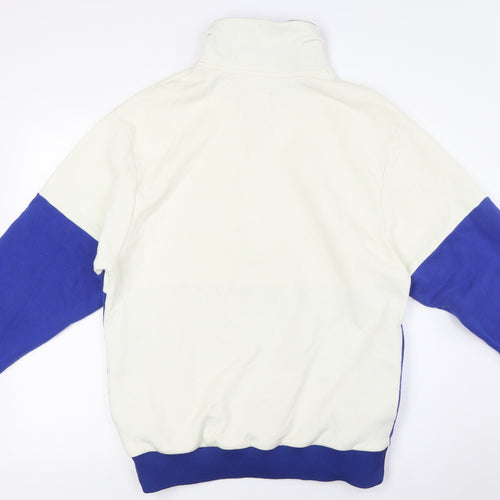 River Island Mens Blue Cotton Pullover Sweatshirt Size S - 1/4 Zip