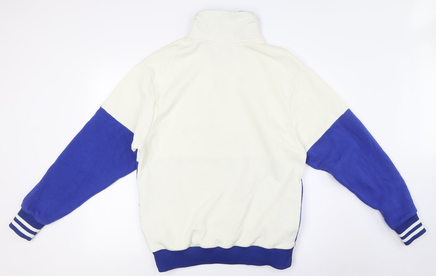 River Island Mens Blue Cotton Pullover Sweatshirt Size S - 1/4 Zip