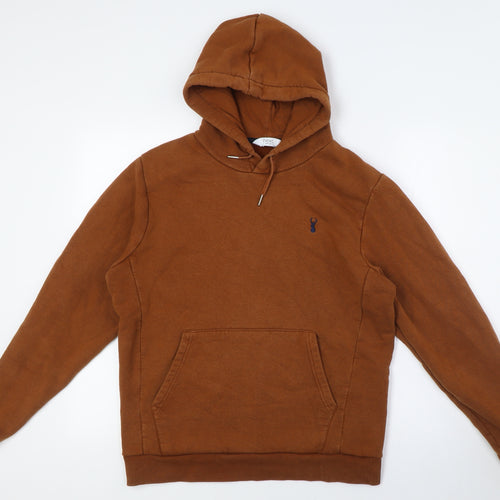 NEXT Mens Brown Cotton Pullover Hoodie Size S