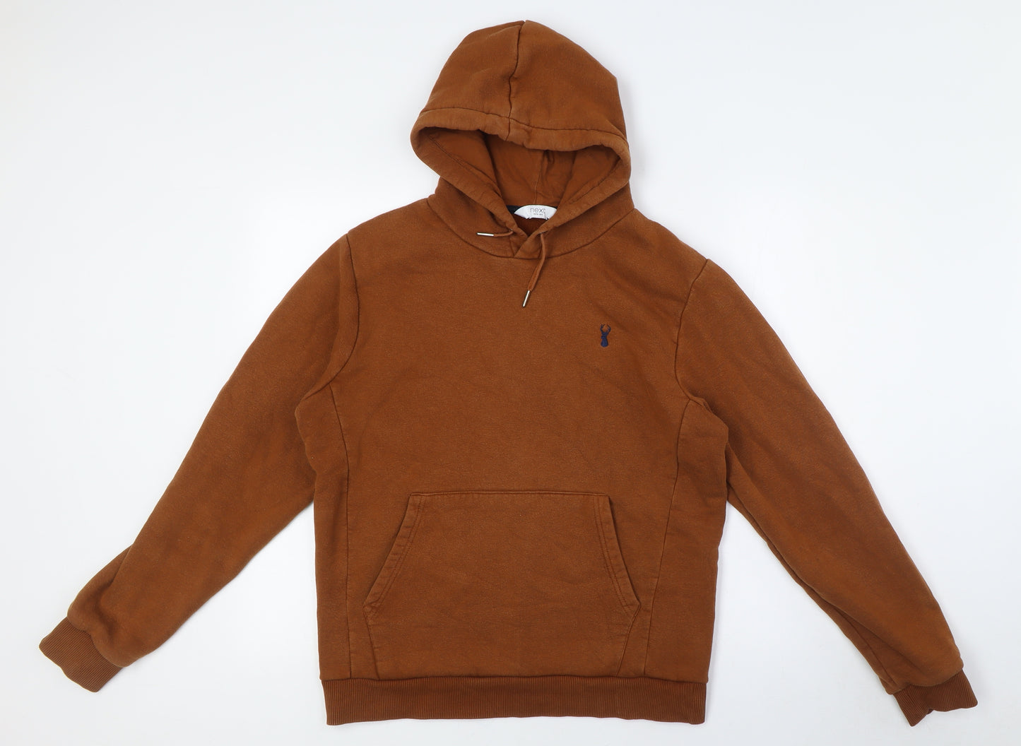 NEXT Mens Brown Cotton Pullover Hoodie Size S