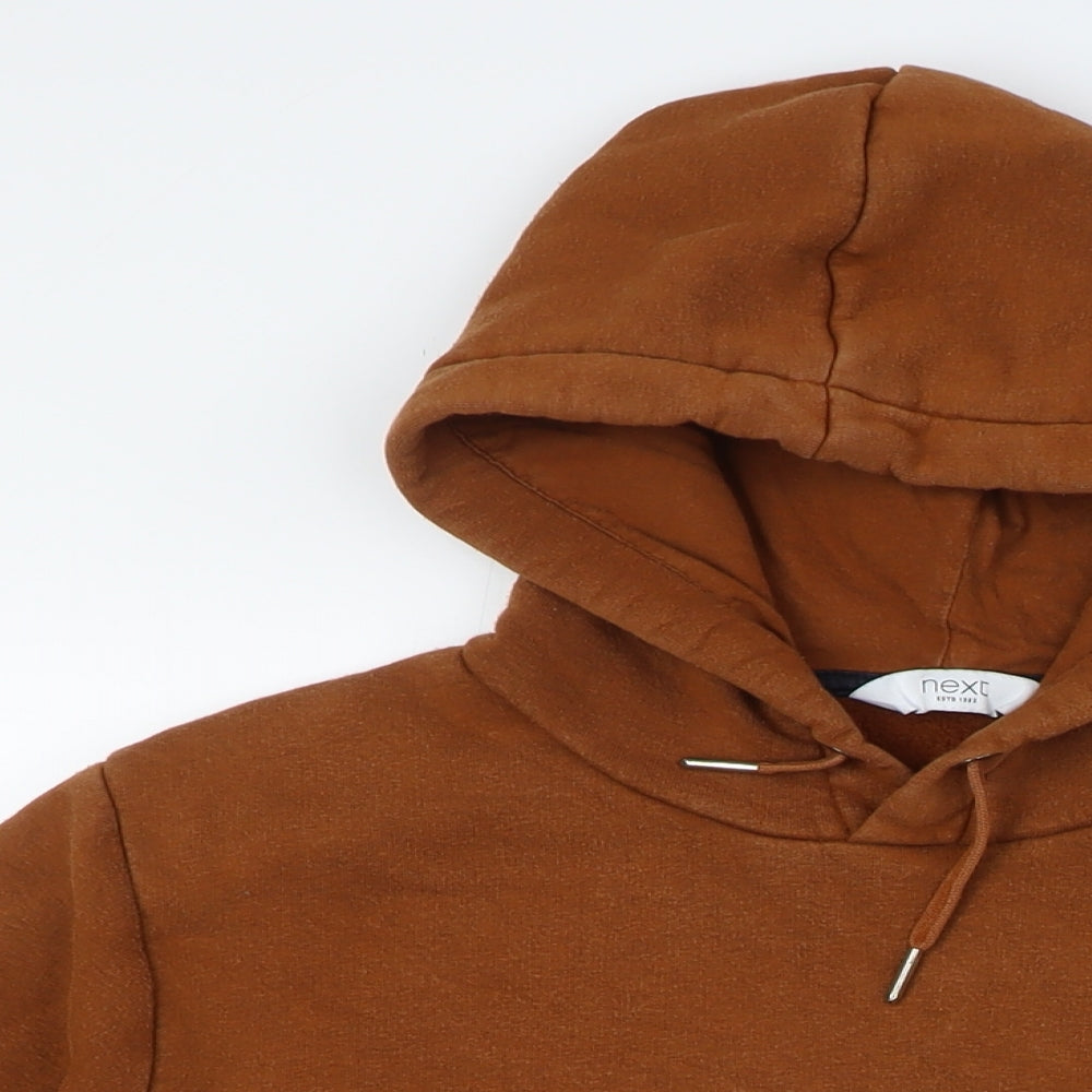 NEXT Mens Brown Cotton Pullover Hoodie Size S