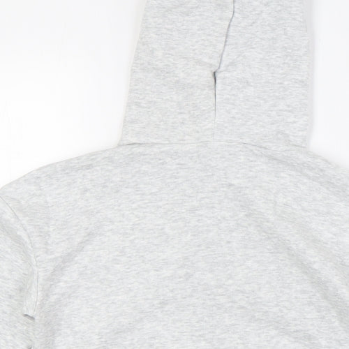 H&M Girls Grey Cotton Full Zip Hoodie Size 6 Years Zip - Ages 6-8