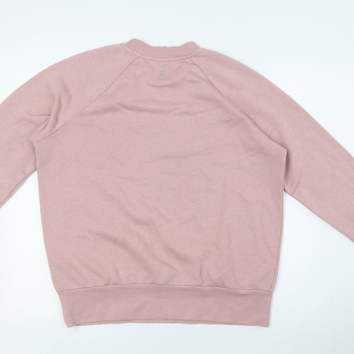 Sweaty Betty Womens Pink Cotton Pullover Sweatshirt Size S