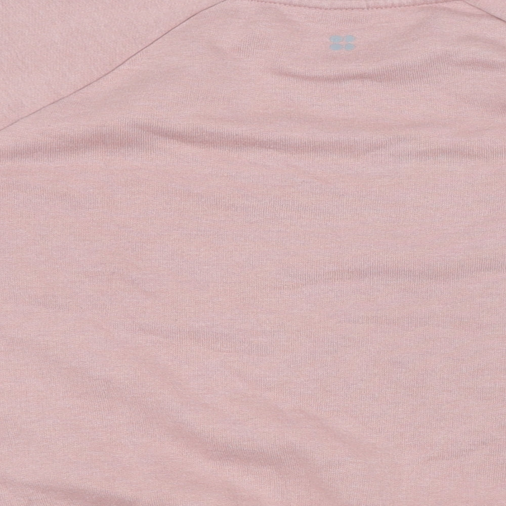 Sweaty Betty Womens Pink Cotton Pullover Sweatshirt Size S