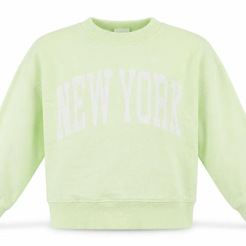 Zara Girls Green Cotton Pullover Sweatshirt Size 6 Years - NewYork