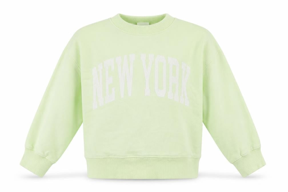 Zara Girls Green Cotton Pullover Sweatshirt Size 6 Years - NewYork