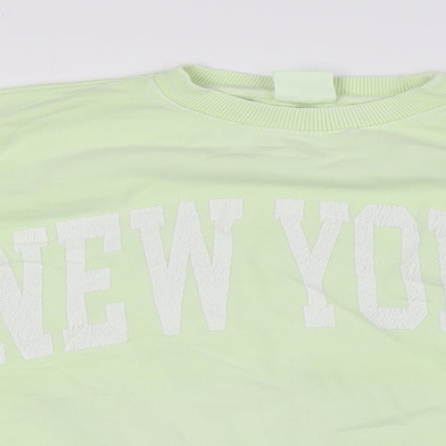 Zara Girls Green Cotton Pullover Sweatshirt Size 6 Years - NewYork