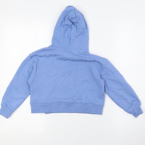 Zara Girls Blue Cotton Pullover Hoodie Size 6-7 Years - California