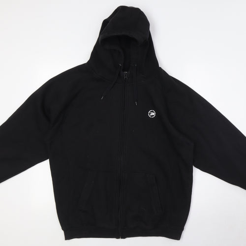 Patrick Womens Black Cotton Full Zip Hoodie Size M Zip