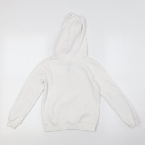 New Balance Girls White Cotton Pullover Hoodie Size 5-6 Years