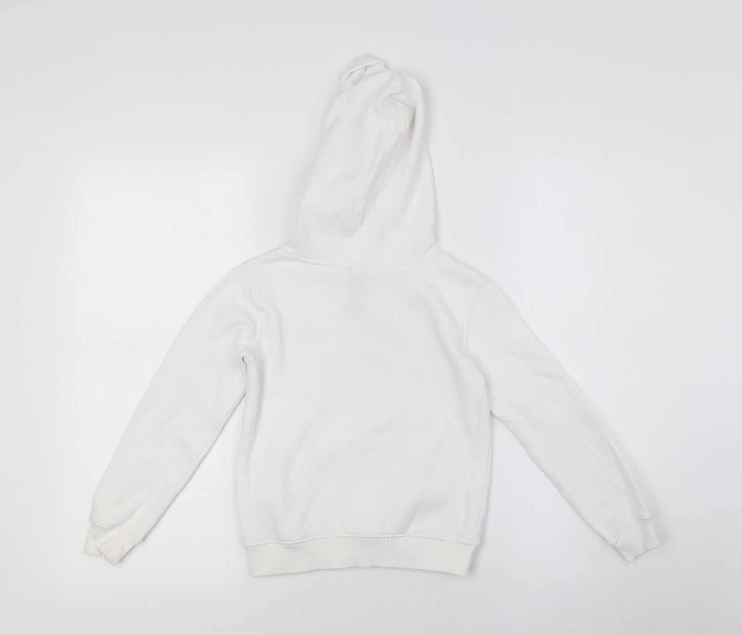 New Balance Girls White Cotton Pullover Hoodie Size 5-6 Years