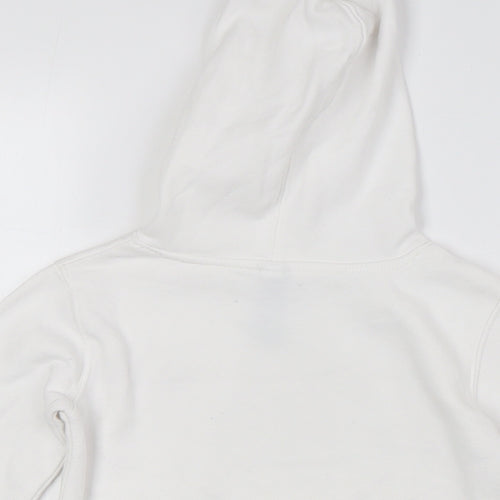 New Balance Girls White Cotton Pullover Hoodie Size 5-6 Years