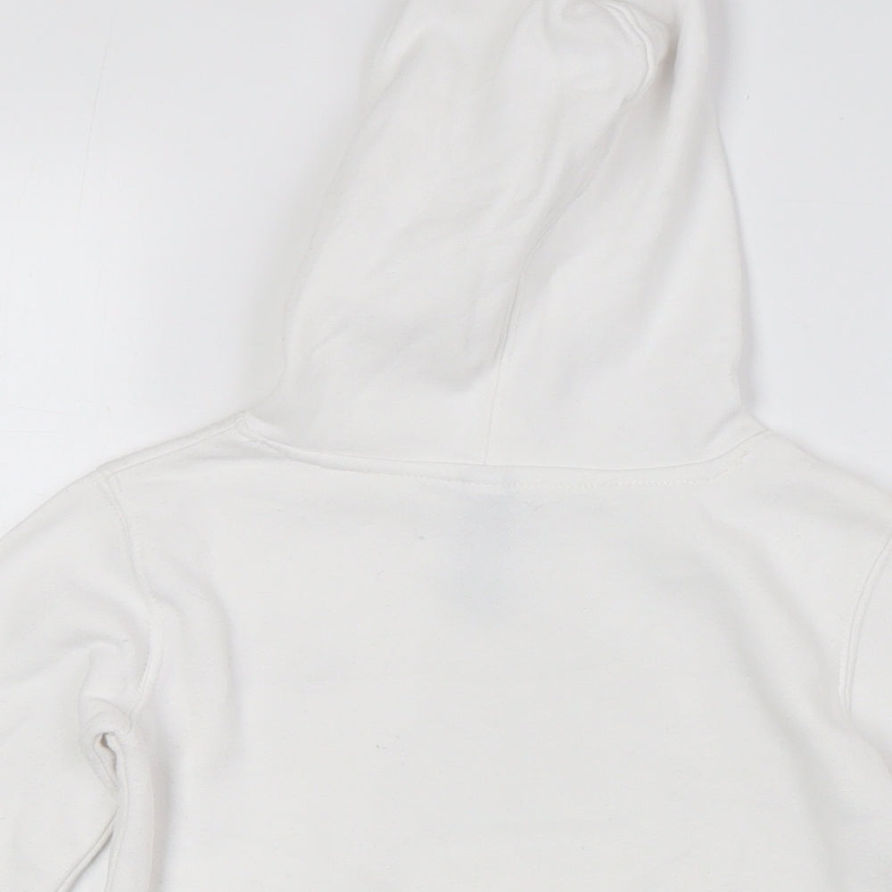 New Balance Girls White Cotton Pullover Hoodie Size 5-6 Years