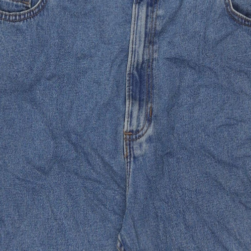 Marks and Spencer Mens Blue Cotton Straight Jeans Size 44 in L30 in Regular Zip