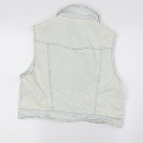 New Look Womens Blue Jacket Waistcoat Size 18 Button