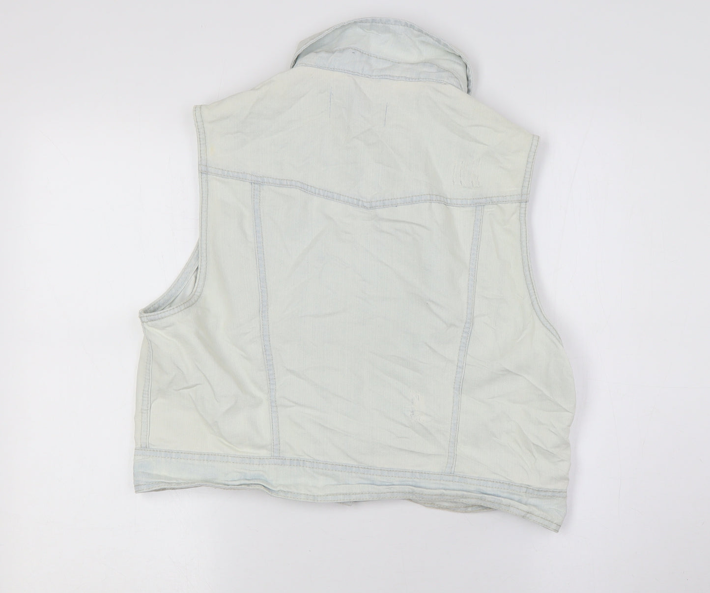 New Look Womens Blue Jacket Waistcoat Size 18 Button