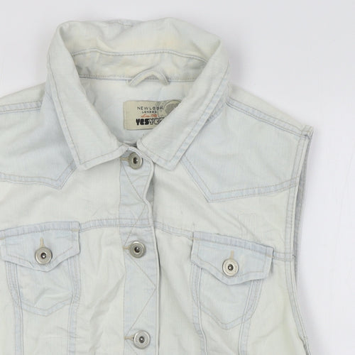 New Look Womens Blue Jacket Waistcoat Size 18 Button