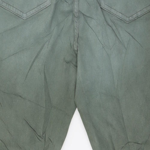 Marks and Spencer Womens Green Cotton Skinny Jeans Size 20 L29 in Regular Zip