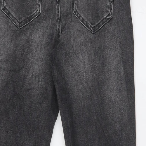 Marks and Spencer Womens Black Cotton Skinny Jeans Size 10 L29 in Regular Zip
