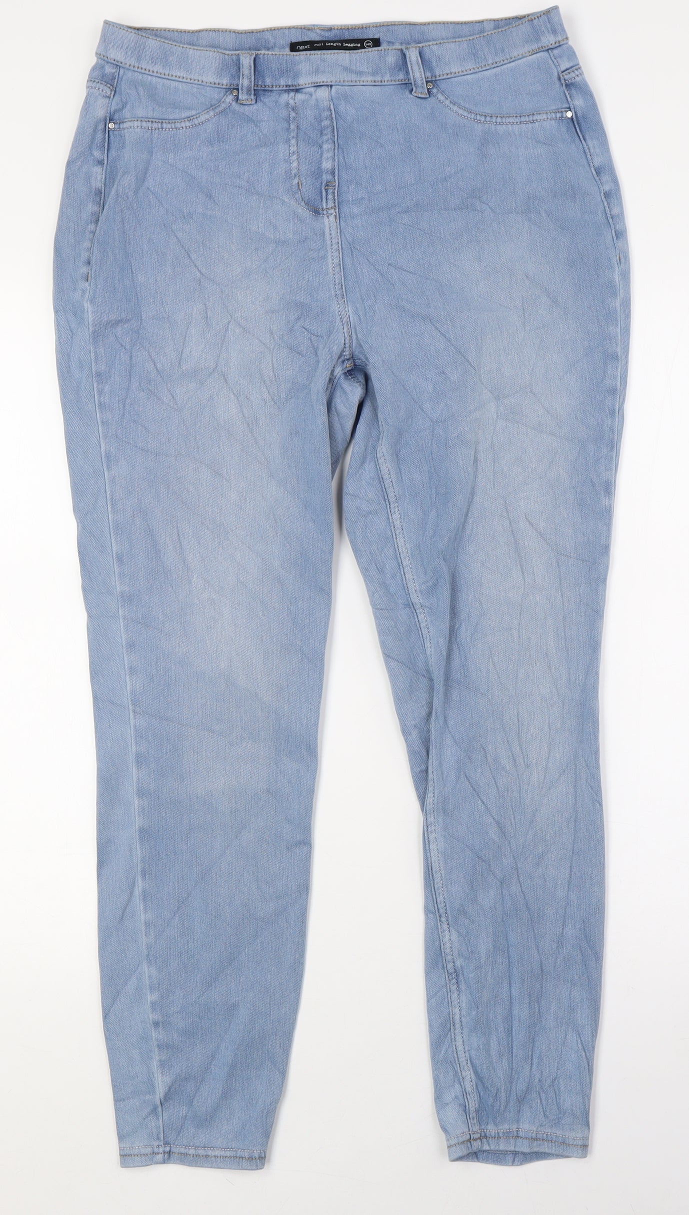 NEXT Womens Blue Cotton Jegging Jeans Size 14 L27 in Regular