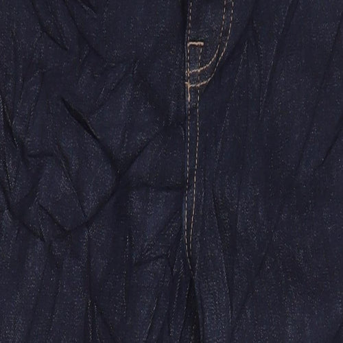 M&S Womens Blue Cotton Skinny Jeans Size 12 L28 in Regular