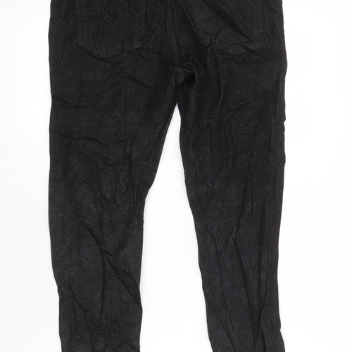 M&S Womens Black Cotton Skinny Jeans Size 12 L26.5 in Regular