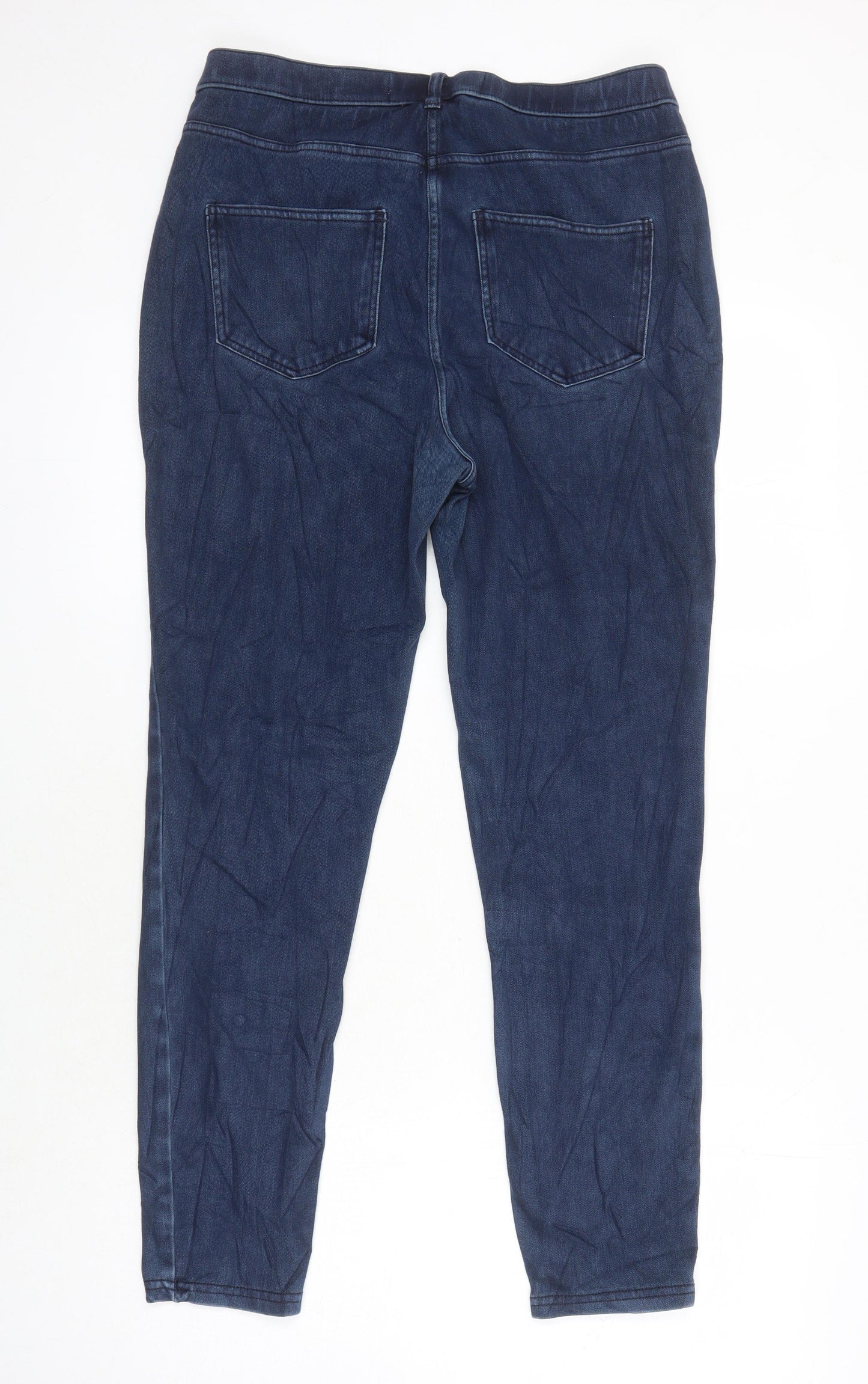 NEXT Womens Blue Cotton Jegging Jeans Size 14 L27 in Regular - Elasticated Waist