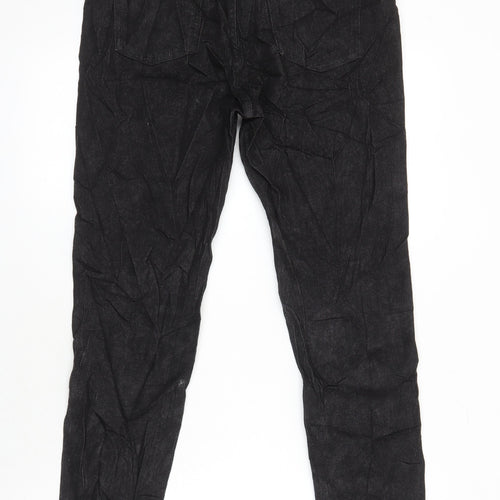 M&S Womens Black Cotton Skinny Jeans Size 14 L28 in Regular