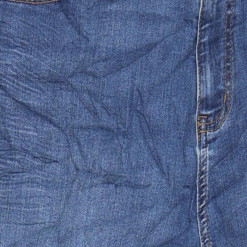 M&S Womens Blue Cotton Bootcut Jeans Size 20 L28 in Regular