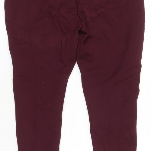 M&S Womens Red Polyester Jegging Jeans Size 12 L25 in Regular