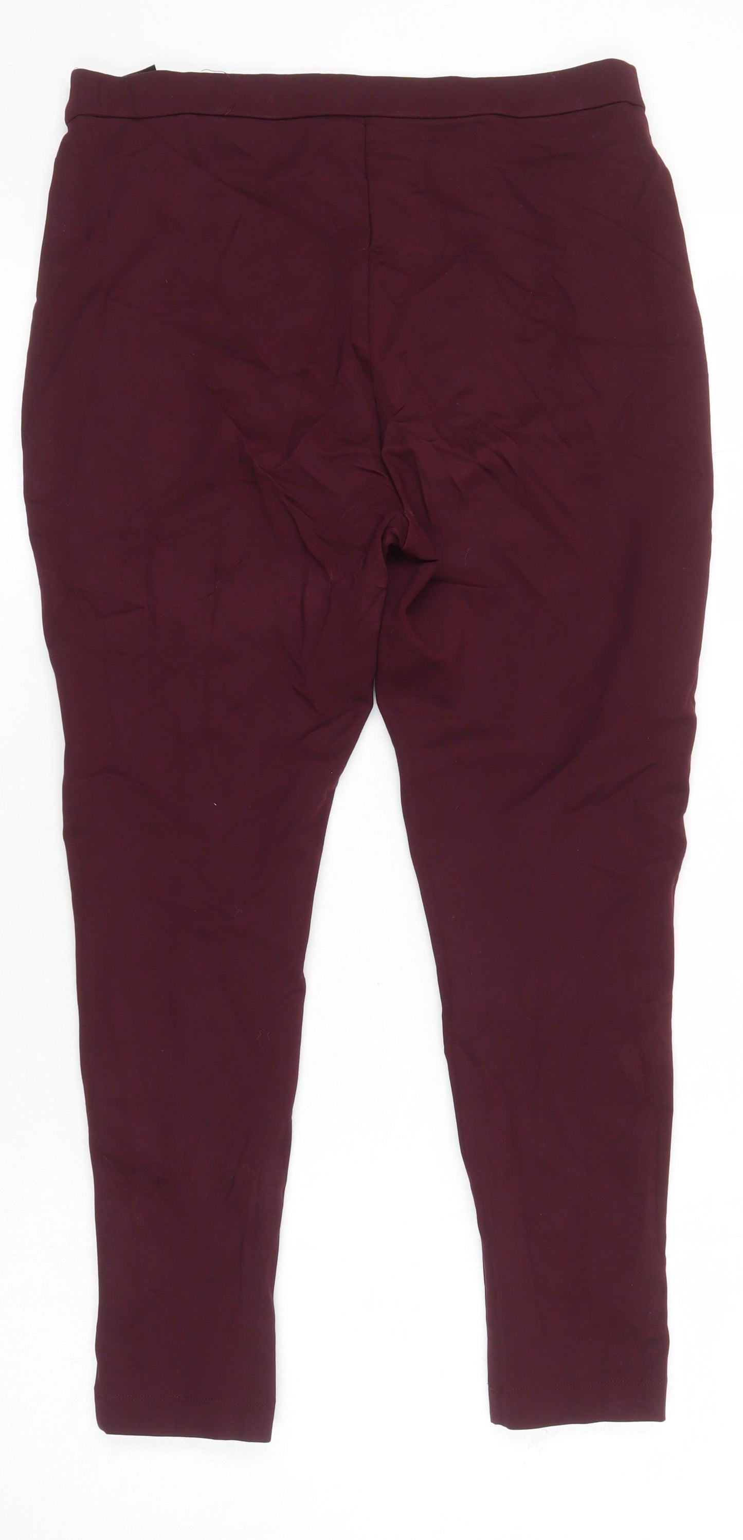 M&S Womens Red Polyester Jegging Jeans Size 12 L25 in Regular
