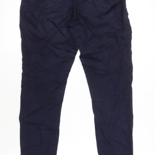 M&S Womens Blue Cotton Skinny Jeans Size 12 L29 in Regular