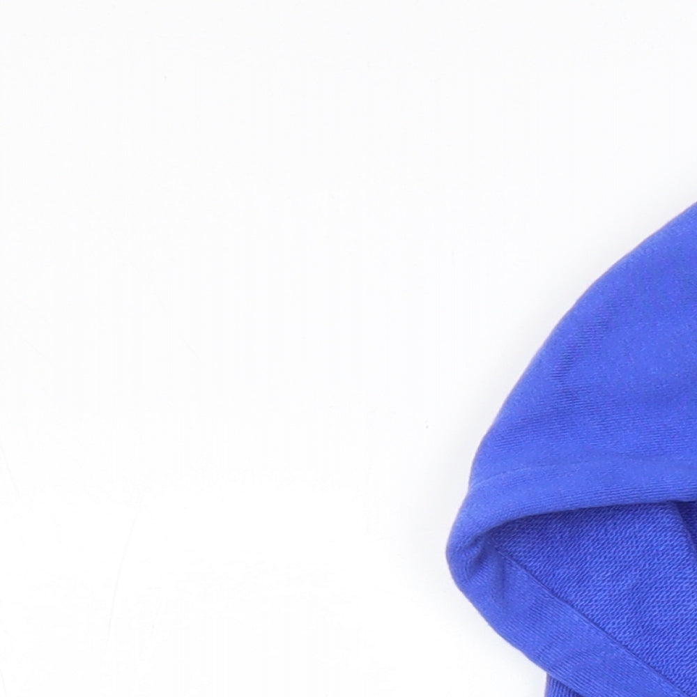 M&S Mens Blue Cotton Full Zip Hoodie Size S