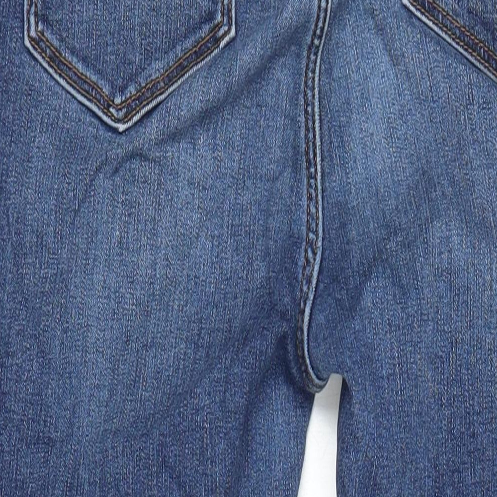 M&S Womens Blue Cotton Skinny Jeans Size 14 L24 in Regular
